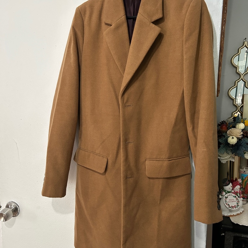 River Island Tan Trench Coat with Notched Lapels
